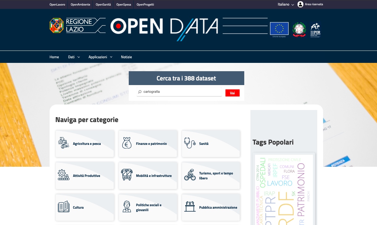 Che fine ha fatto il portale Open Data della Regione Lazio?